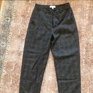 Plaid Trouser Pants Size S Comune
